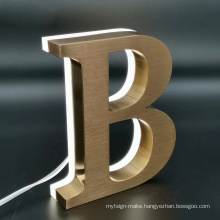 Custom Advertising Stainless Steel Backlit logo Signs LED Signage Letters LED 3D Signs Logo Outdoor For Store